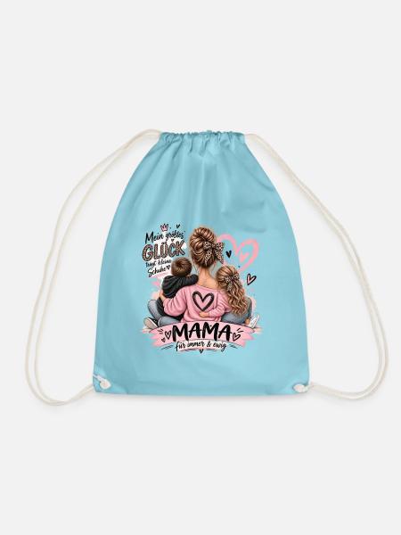 Mama Herzliebe für immer - Turnbeutel - Aqua