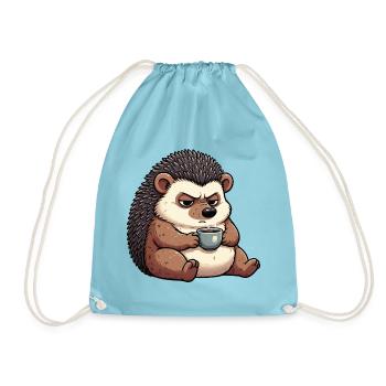 Igel Igelliebhaber Igelbesitzer Igelhalter Stachel - Turnbeutel - Aqua - Vorne
