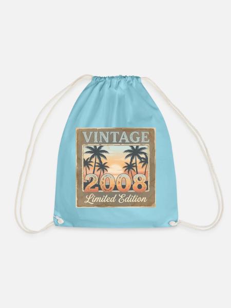 Limited Edition Vintage 2008 Boy Girl 18th Birthda - Turnbeutel - Aqua