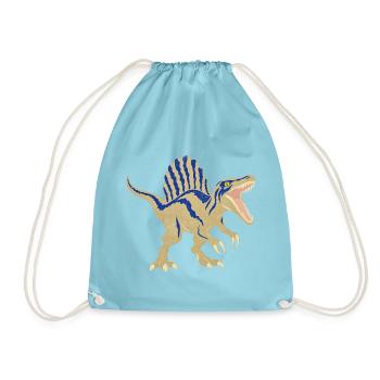 Spinosaurus Blaugestreift Vintage - Turnbeutel - Aqua - Vorne