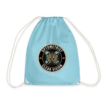 Optometrist Phoropter Augenlinsen Abzeichen Geschenk - Turnbeutel - Aqua - Vorne