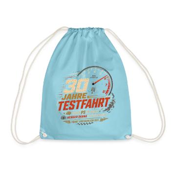 30 Geburtstag Auto Testfahrt Geschenk Spruch - Turnbeutel - Aqua - Vorne