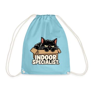 Indoor-Spezialistenkatze - Turnbeutel - Aqua - Vorne