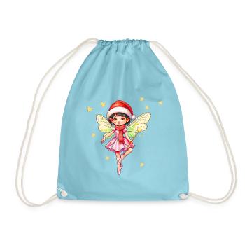 Glueckszauberfee im Weihnachtszauber - Turnbeutel - Aqua - Vorne