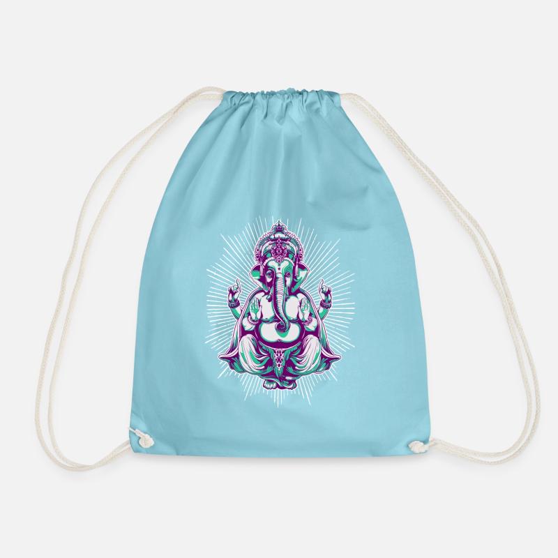 shiva - Drawstring Bag - aqua