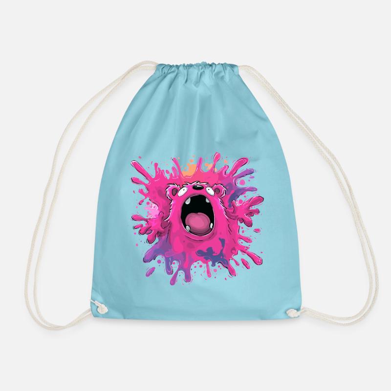 Farbexplosion Monster - Turnbeutel - Aqua