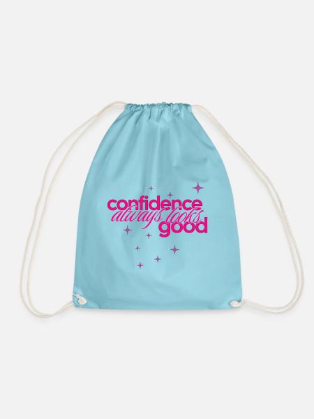 Confidence always looks good - Purple - Turnbeutel - Aqua