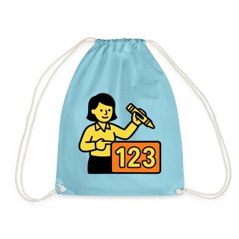 Enseignant Math 123 School - Sac de sport léger - aqua - Devant