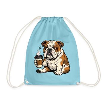 Englische Bulldogge Bully  Bullybesitzer Bullyfan - Turnbeutel - Aqua - Vorne