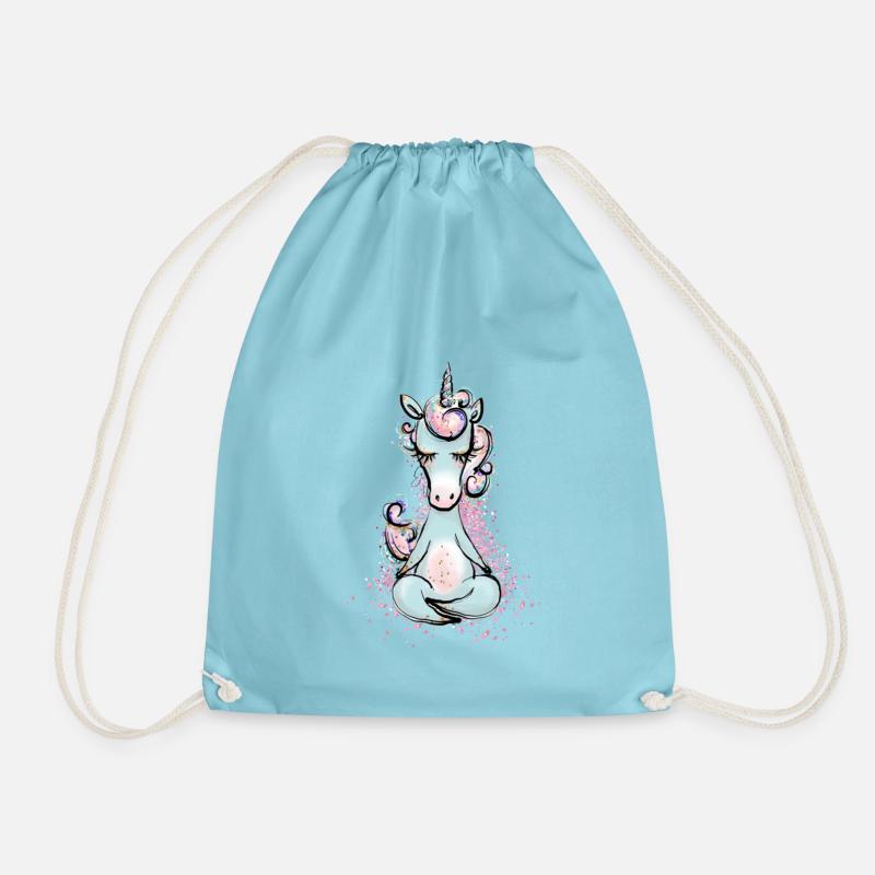 Unicorn - Drawstring Bag - aqua