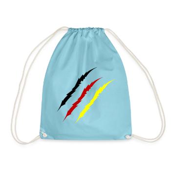 krallen_deutschland_-2- - Turnbeutel - Aqua - Vorne