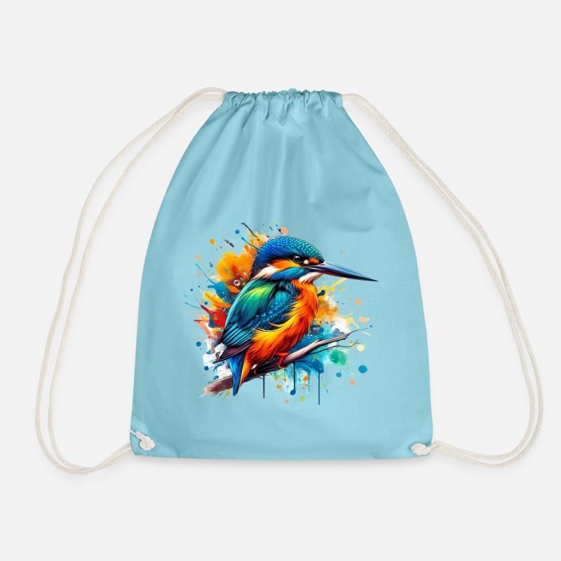 Eisvogel - Turnbeutel - Aqua