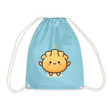 Süßer Dumpling – Niedliche Kawaii Teigtasche - Turnbeutel - Aqua - Vorne