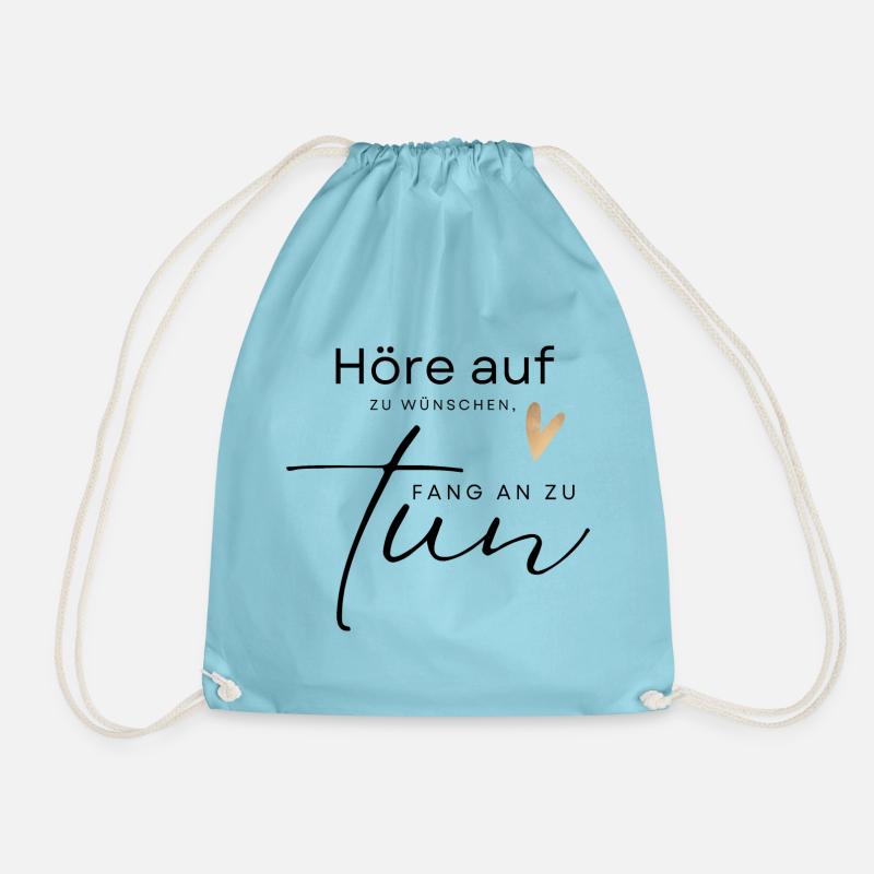 POSITIVE EINSTELLUNG MINDSET Motivation - Turnbeutel - Aqua