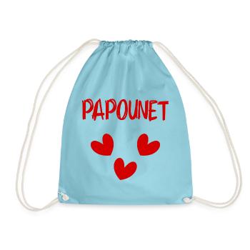PAPOUNET. DAD. FATHER'S DAY. HAPPY FATHER'S DAY - Drawstring Bag - aqua - Front