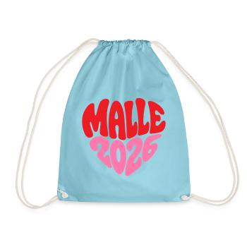Mallorca Malle 2026 Love - Drawstring Bag - aqua - Front