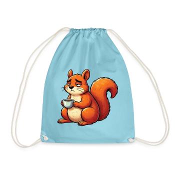 Eichhörnchen Eichhorn Eichhörnchenliebhaber Nager - Turnbeutel - Aqua - Vorne