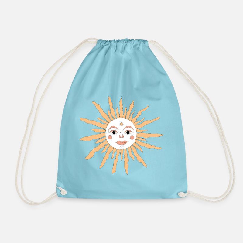 Sun Celestial - Drawstring Bag - aqua