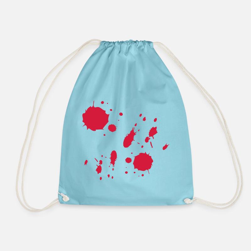 Rote Farbspritzer abstrakte Muster - Turnbeutel - Aqua