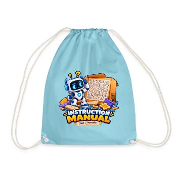 Bedienungsanleitung - Turnbeutel - Aqua - Vorne
