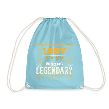 Birthday legendär 1997 - Turnbeutel - Aqua - Vorne