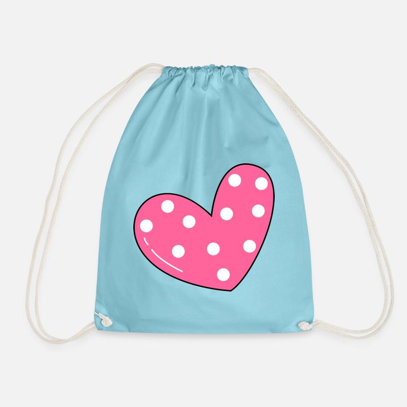 Herz-Muster - Turnbeutel - Aqua