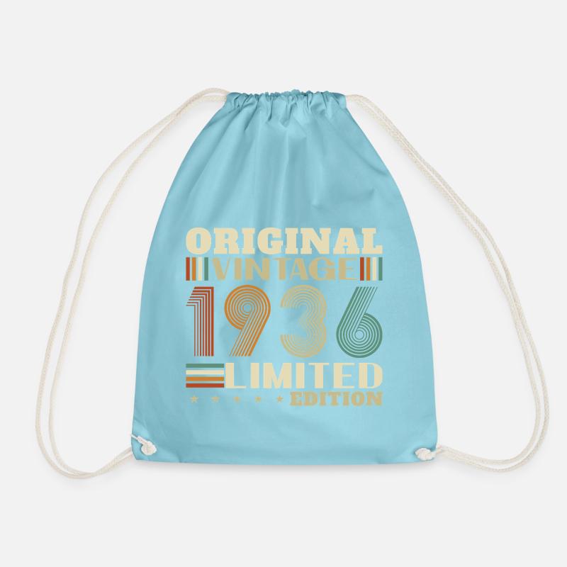 1936 Vintage Retro Geburtstagsgeschenk - Turnbeutel - Aqua