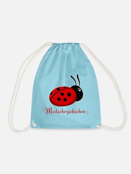 Modschegiebchen Marienkäfer Sächsisch Geschenkidee - Turnbeutel - Aqua