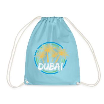 Ferien Dubai - Turnbeutel - Aqua - Vorne
