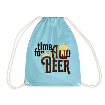 beer - Drawstring Bag - aqua - Front