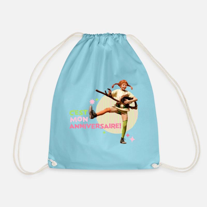Pippi Langstrumpf C'est Mon Anniversaire - Turnbeutel - Aqua