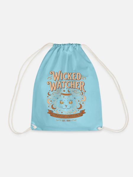 Wicked Watcher Vintage Halloween Katze - Turnbeutel - Aqua