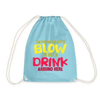 Kellner Barkeeper Ober Bar Bartender barchef - Turnbeutel - Aqua - Vorne