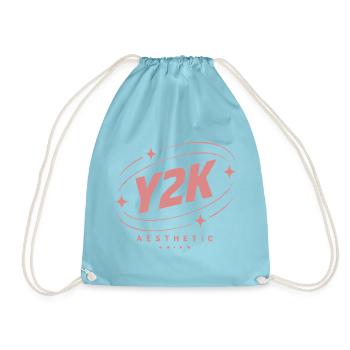 Y2K Ästhetik Pastellstern Logo - Turnbeutel - Aqua - Vorne