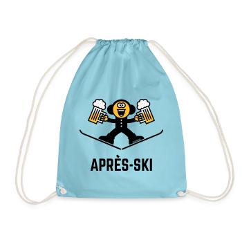 Après-ski (Bière / Caricature / 3C) - Sac de sport léger - aqua - Devant