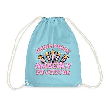 Amberly als Frauenname - Turnbeutel - Aqua - Vorne