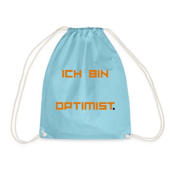 ICH_BIN_OPTIMIST-_ Part 1 - Turnbeutel - Aqua - Vorne