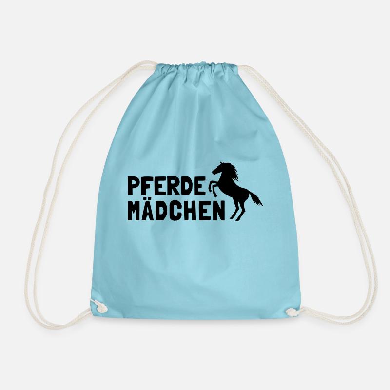 Pferdemädchen - Turnbeutel - Aqua