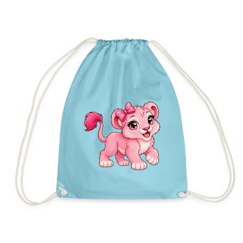 Kawaii Pink Lioness - Turnbeutel - Aqua - Vorne