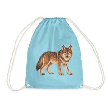 Wolf - Turnbeutel - Aqua - Vorne