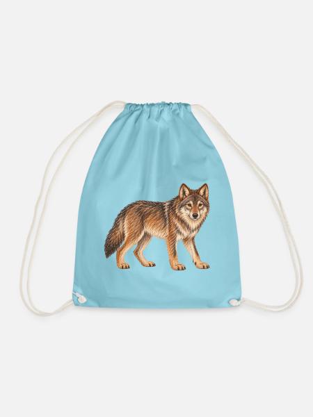 Wolf - Turnbeutel - Aqua