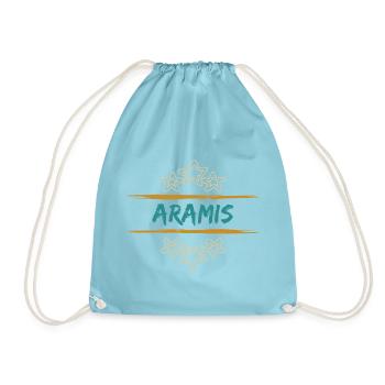 Geschenk für Aramis - Turnbeutel - Aqua - Vorne