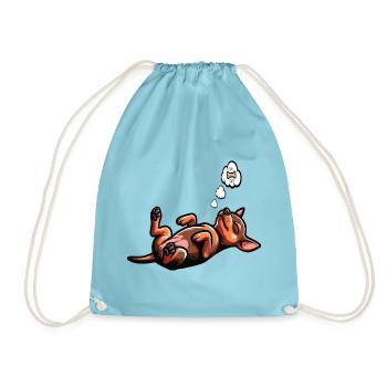 Miniature Pinscher Pinscher Pinscher Pinscher Owner Minpin - Drawstring Bag - aqua - Front