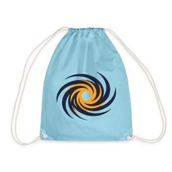 Galaxie Schwarzes Loch Logo - Turnbeutel - Aqua - Vorne