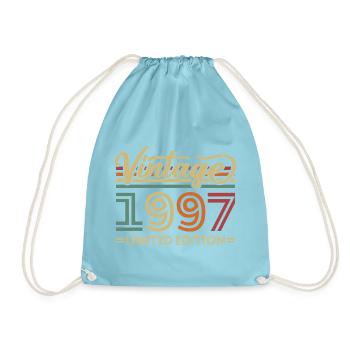 Vintage 1997 Limited Edition Geburtstag Retro - Turnbeutel - Aqua - Vorne
