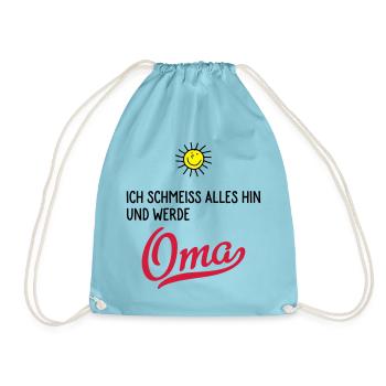 oma - Turnbeutel - Aqua - Vorne