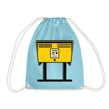 München Gelber Briefkasten - Turnbeutel - Aqua - Vorne