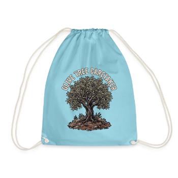 Olivenbaum Pfleger - Turnbeutel - Aqua - Vorne