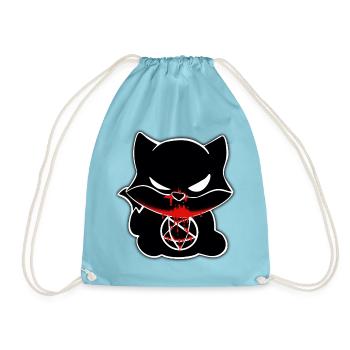 Halloween Fox - Turnbeutel - Aqua - Vorne