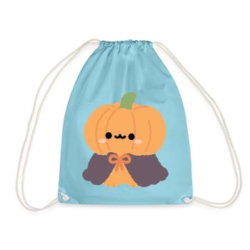 Chibi Kürbis-Cape-Plüsch - Turnbeutel - Aqua - Vorne
